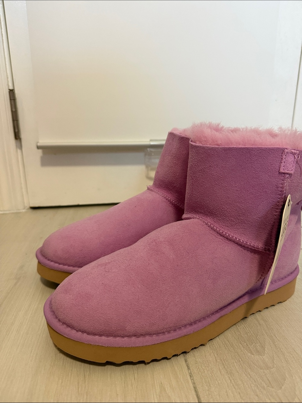 UGG Short Winter Boot in Pink - Women's Cozy Slip-On
